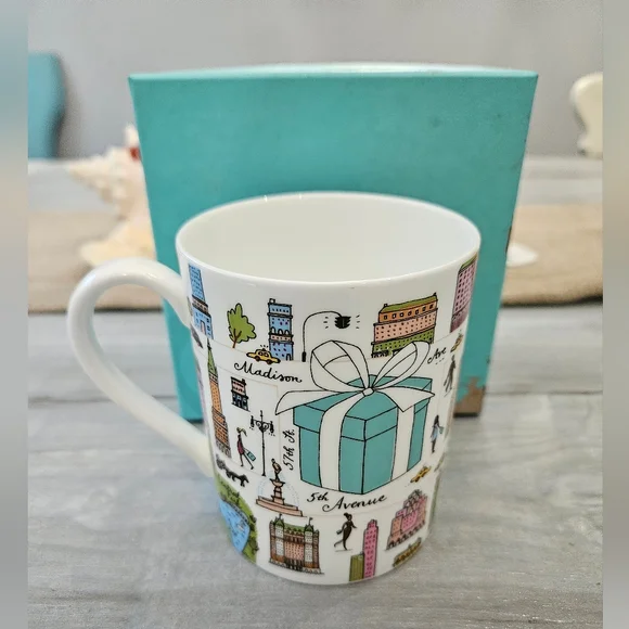 New Tiffany & Co 5th Ave Coffee Mug with Box Retired - Picture 1 of 7